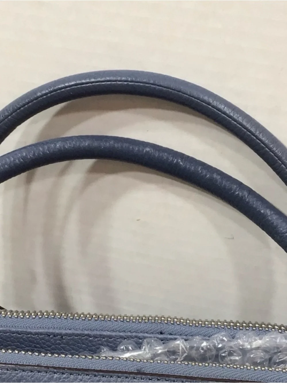 Coach Borough slate blue pebbled leather 28160
